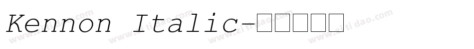 Kennon Italic字体转换